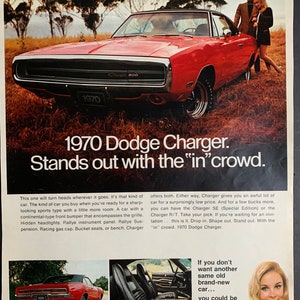 Vintage 1970 Dodge Charger Print Ad