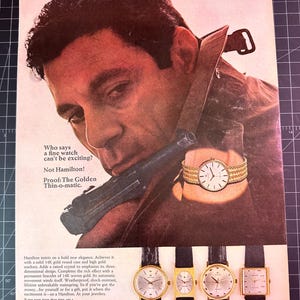 Vintage 1960s Hamilton Watches Print Ad