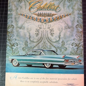 Vintage 1962 Cadillac Coupe Print Ad