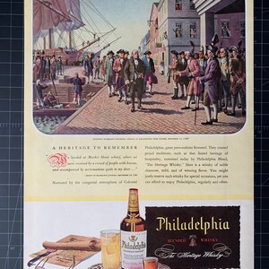 Vintage 1946 philadelphia whiskey print advertisement
