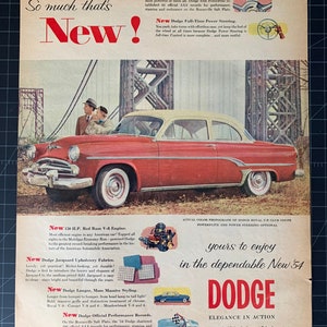 Vintage 1954 dodge print advertisement