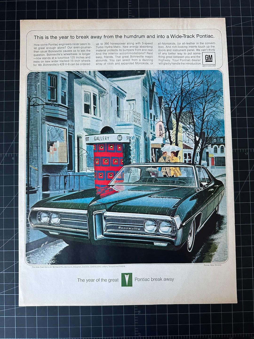 Vintage 1969 Pontiac Bonneville Print Advertisement Etsy