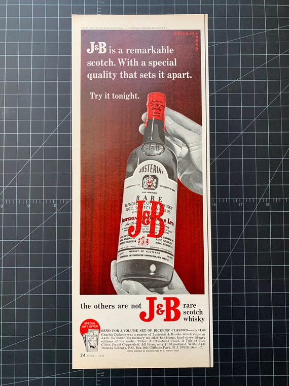 Vintage 1965 J&B Scotch Whiskey Print Ad Etsy