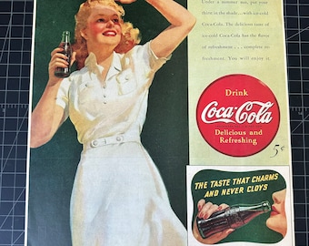 Vintage originele Coca-Cola-advertentie uit 1941