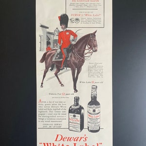 Vintage 1942 dewar’s whiskey print advertisement
