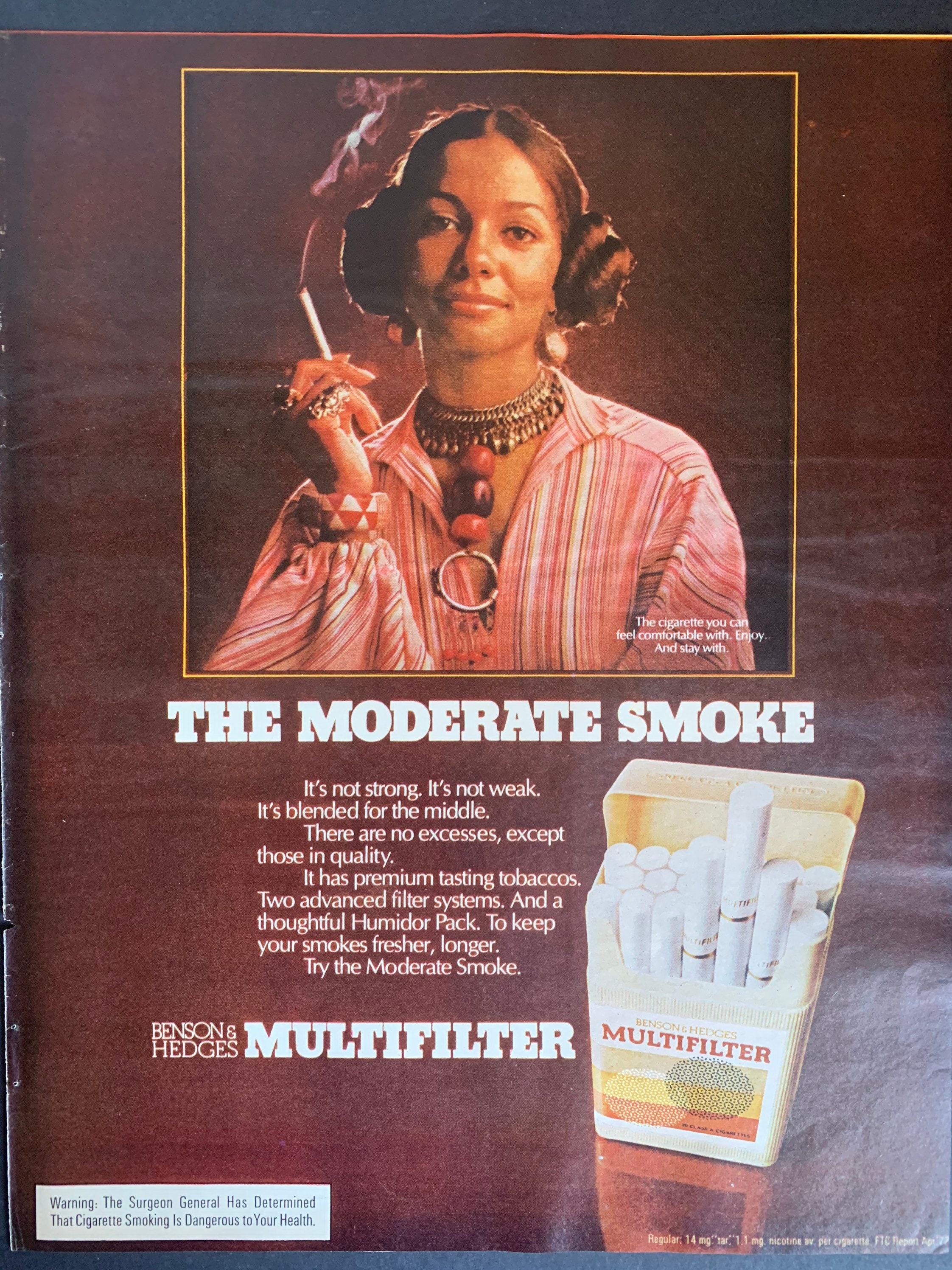 Vintage 1972 Benson & Hedges Multifilter Cigarettes Ad Etsy