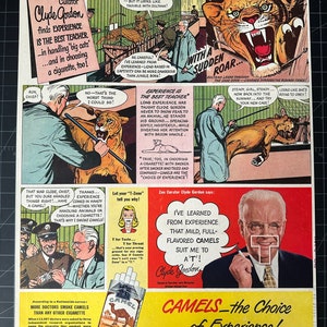 Vintage 1940s Camel Cigarettes Print advertisement