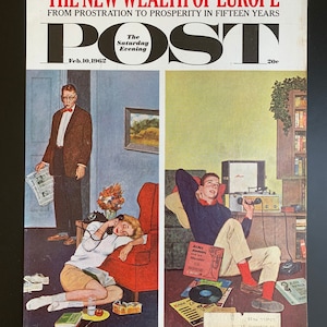 Vintage 1962 saturday evening post magazine covervintage