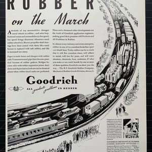 Vintage 1934 goodrich tires print advertisement
