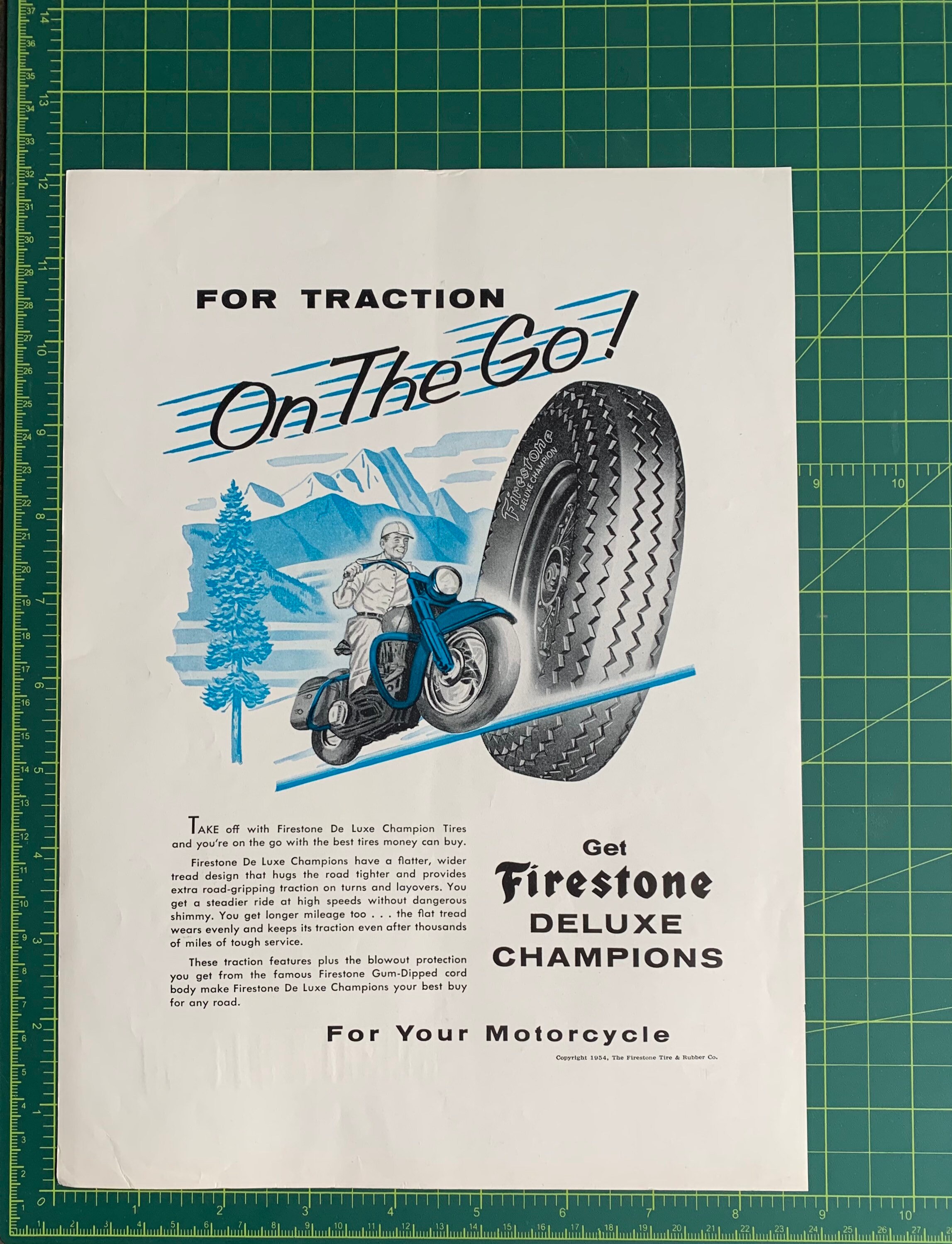 Vintage 1954 Firestone Motorcycle Tires Original Advertisement - Etsy Vintage 1954 Firestone Motorcycle Tires Original Advertisement - Etsy