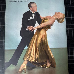 Vintage 1940er Jahre Fred Astaire & Ginger Rogers Magazin Promo Foto