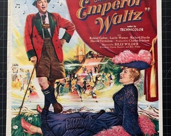 Pubblicità stampata del film "Il valzer dell'imperatore" del 1948 - Bing Crosby - Joan Fontaine