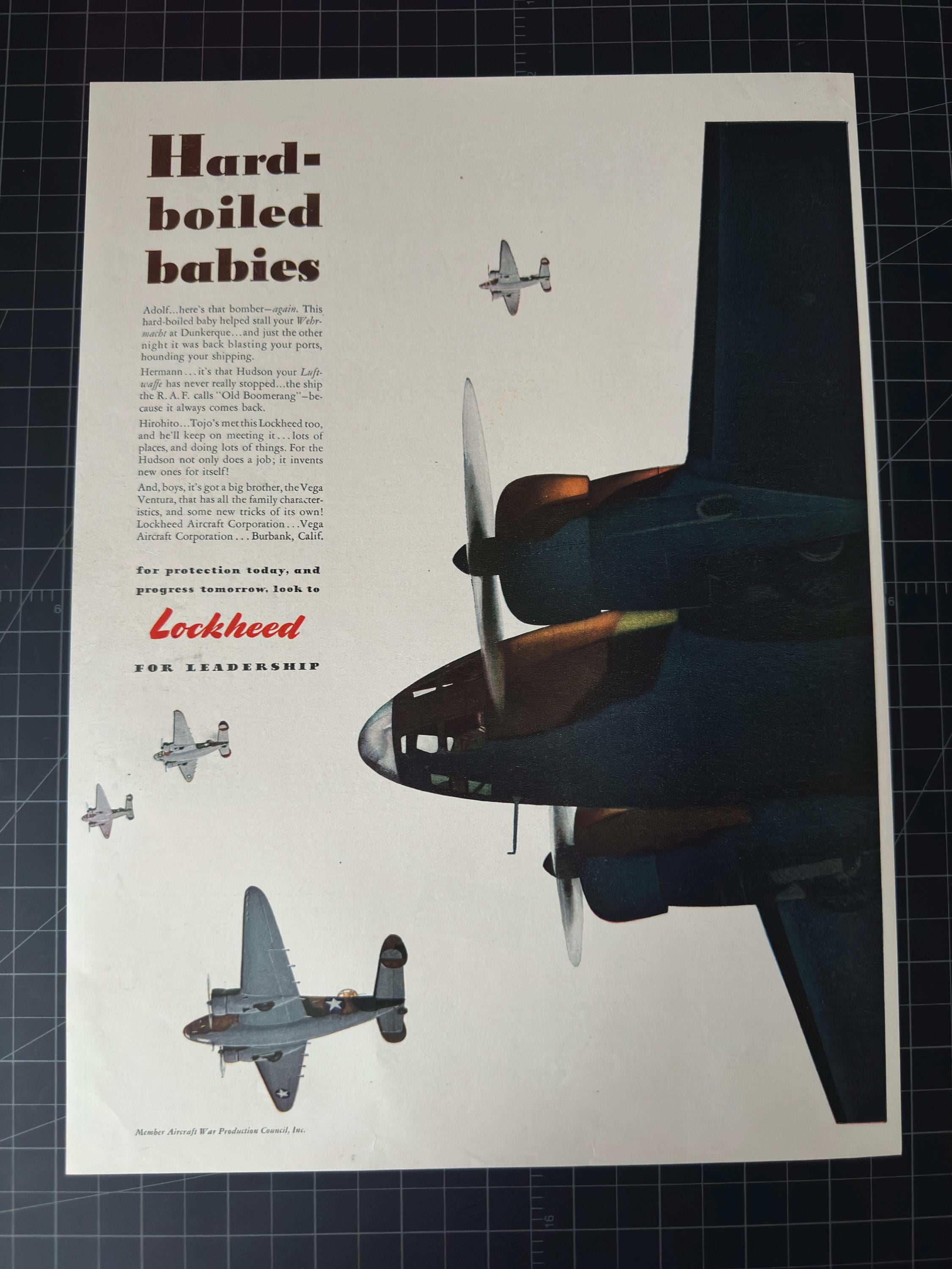 Vintage 1940s Lockheed Aircraft WWII Print Ad - Etsy