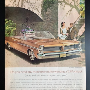Vintage 1963 pontiac bonneville Druckwerbung