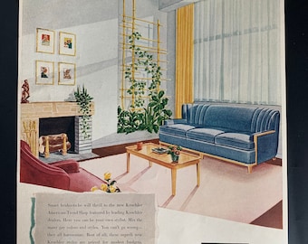 Vintage 1940s kroehler furniture advertisement