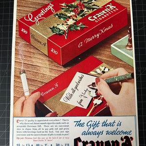 Rare Vintage 1930s Craven A Cigarettes UK Print advertisement