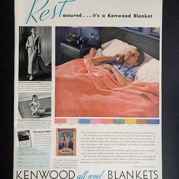 Kenwood Wool Blanket Etsy