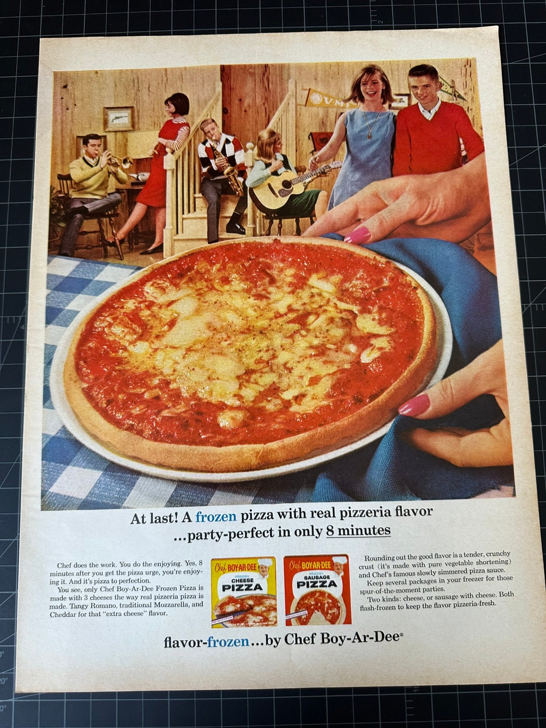 Vintage 1966 Chef Boyardee Pizza Print Ad Etsy