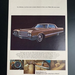 Anuncio impreso vintage del Buick Electra 225 de 1965
