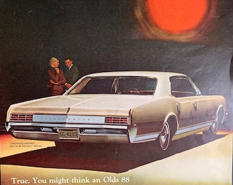 1960年代のヴィンテージ オールズモビル デルタ 88 ホリデーセダン
