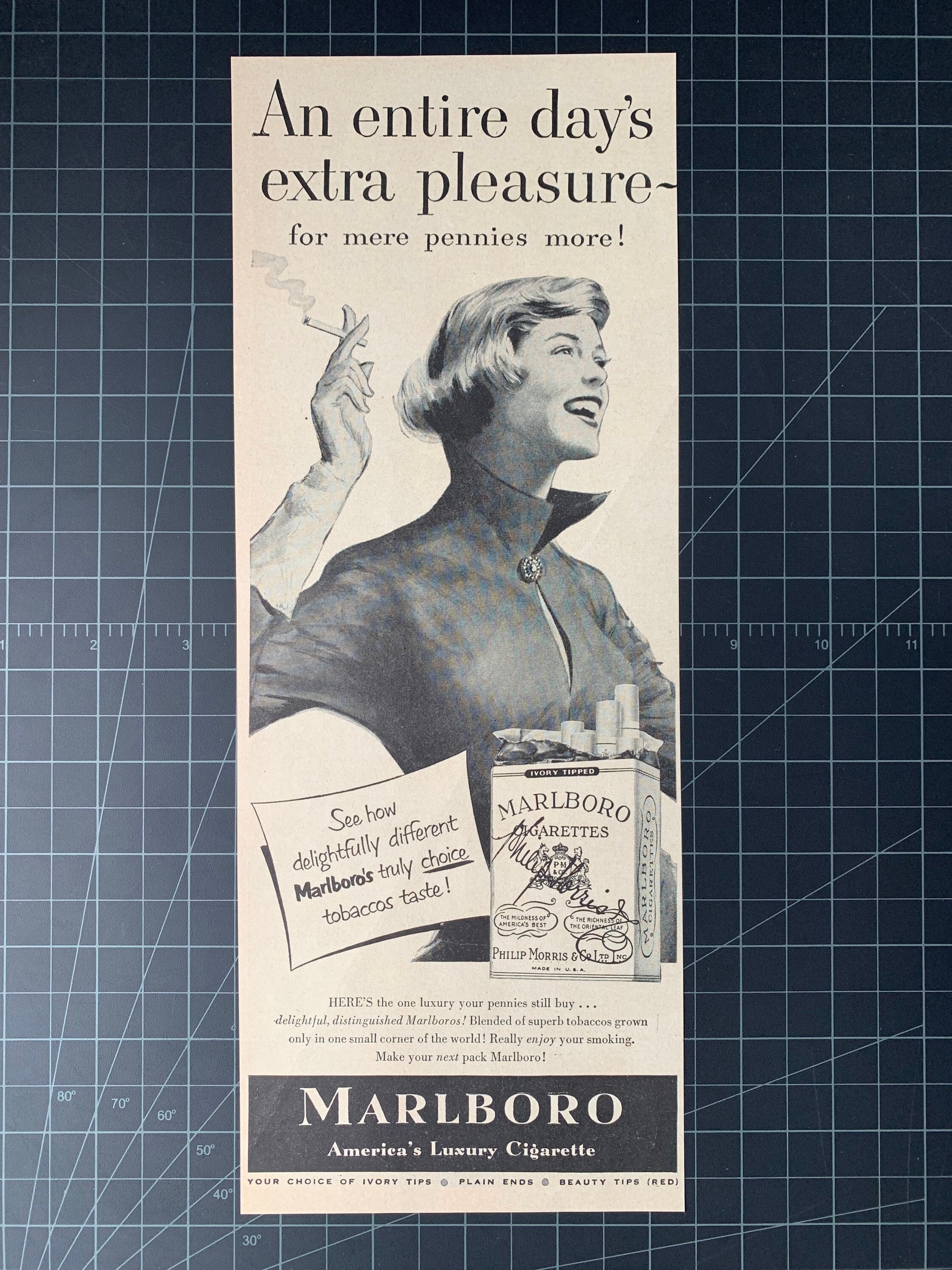 cigarettes 1950 1950s Uk Smoking Du Drawing by The Advertising Archives 1950s Marlboro Cigarettes Original VTG
