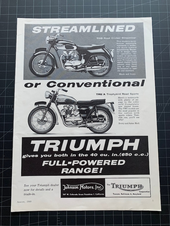Vintage triumph sale motorcycles