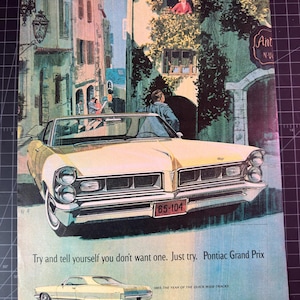 Vintage 1965 Pontiac Grand Prix Print Ad