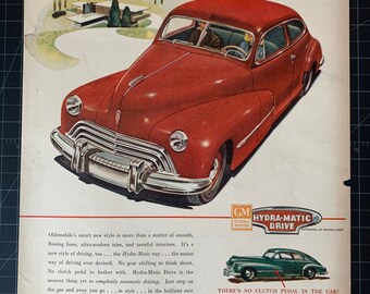 Vintage 1946 oldsmobile print ad