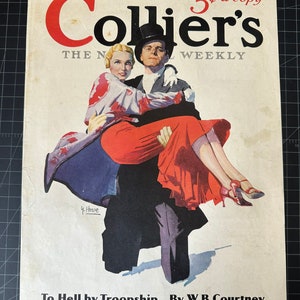 Vintage 1936 colliers magazine cover - cover onlyvintage