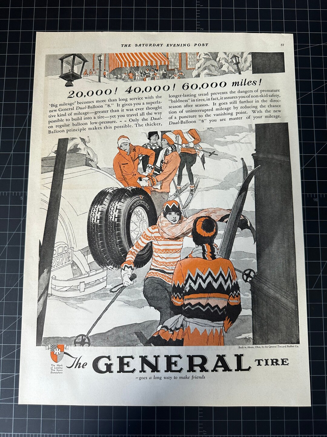 Vintage 1929 General Tires Original Print Ad - Art Deco - Etsy