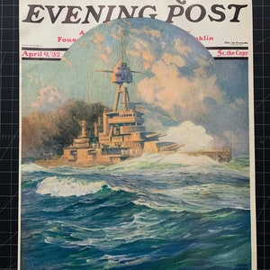 Vintage 1932 saturday evening post magazine covervintage
