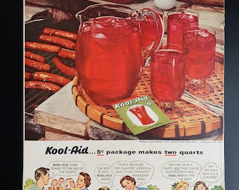 Vintage 1954 Kool-Aid Original Print Ad