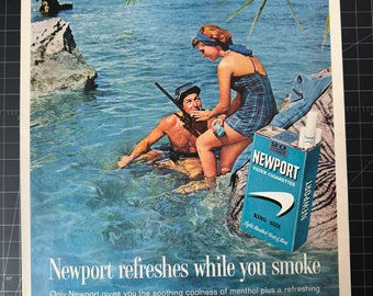 Vintage 1962 Newport Cigarettes Print Ad