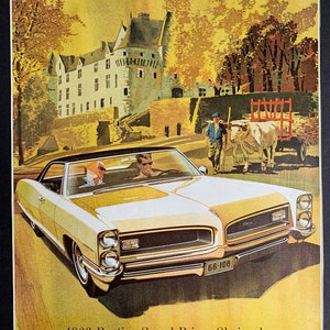 Vintage 1966 Pontiac Grand Prix Auto Print advertisement