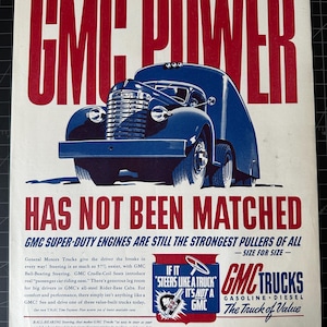 Vintage 1941 GMC Trucks Print Ad
