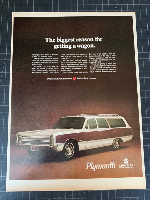 Original Vintage Advertising for 1960 Plymouth Station Wagon 