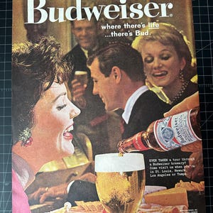 Reklama piwa Budweiser z rocznika 1961