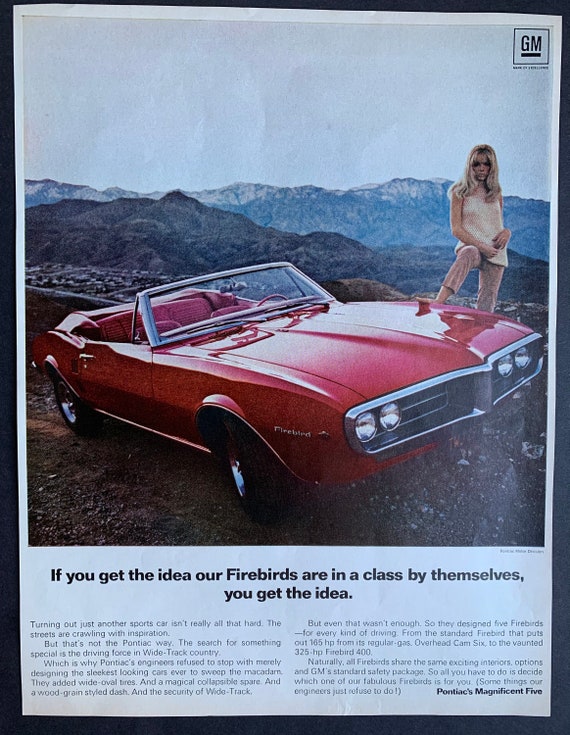 Vintage 1960s Pontiac Firebird Auto Print Ad - Etsy Sweden