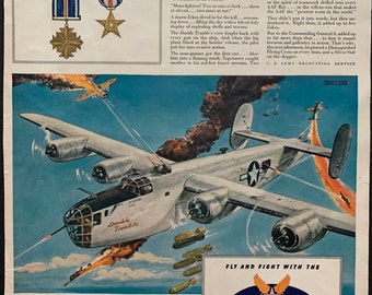 Vintage 1944 Army Air Forces WW2 Print Ad