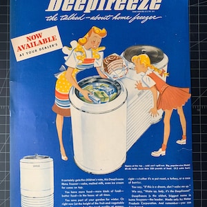 Vintage 1946 deepfreeze freezer print advertisement