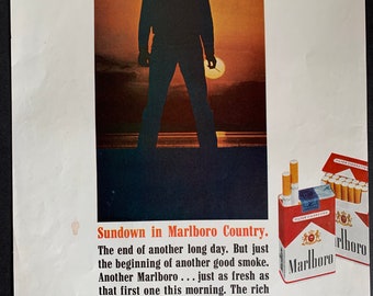 Vintage 1963 Marlboro Cigarettes Ad