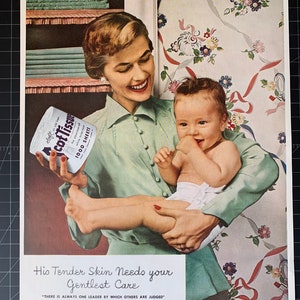 Vintage 1950 scottissue toilet tissue print advertisement