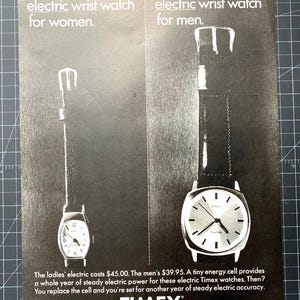 Vintage 1966 timex watch print advertisement