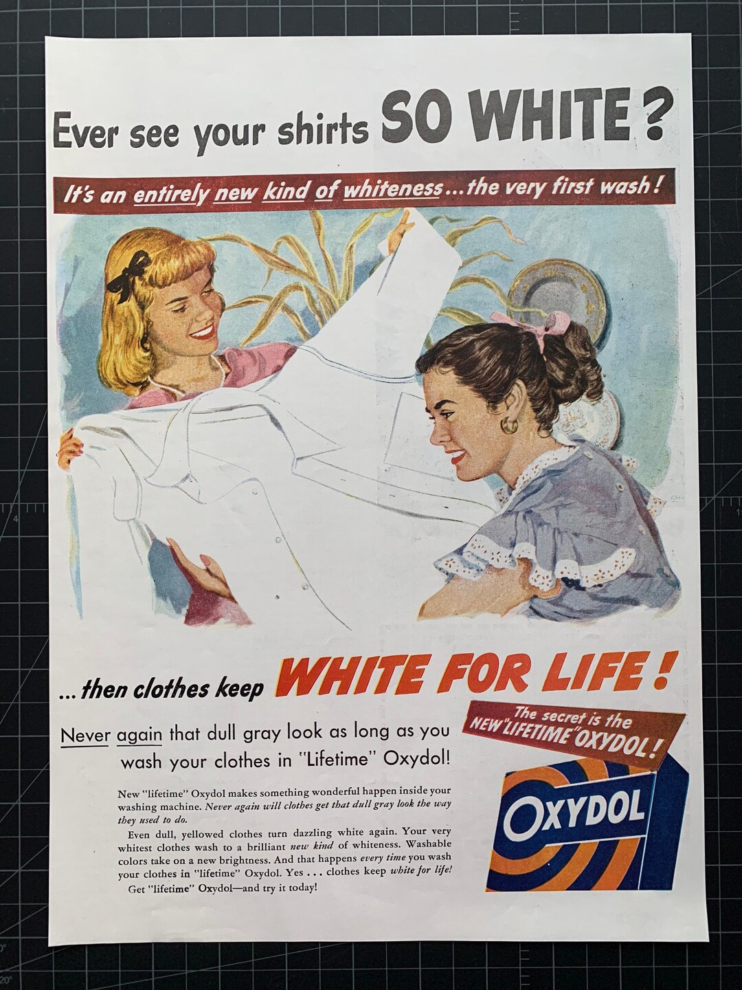 Vintage 1948 Oxydol Laundry Detergent Print Ad Etsy