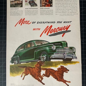 Vintage 1946 Quecksilber Printwerbung