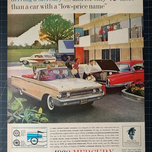 Anuncio vintage impreso con mercurio de 1960