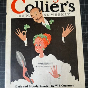 Vintage 1936 Colliers Magazine Cover - COVER ONLY
