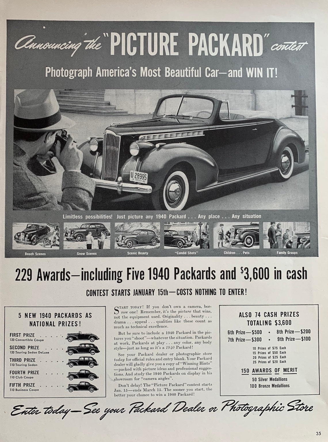 Vintage 1940s Packard Automobile Ad Etsy
