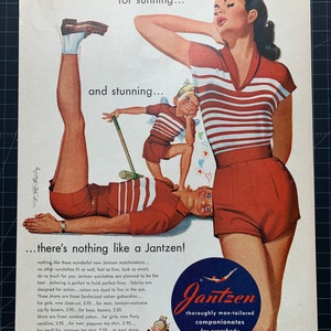 Vintage 1951 Jantzen Clothing Print advertisement