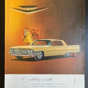 Vintage 1962 cadillac sedan de ville print advertisement
